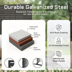 72" H Metal Outdoor Privacy Screen – Freestanding Rustproof Louvered Fence Panel - Image 3