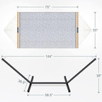 Two Person Hammock with Stand for Outside Heavy Duty, Outdoor Patio Hammock - Image 3