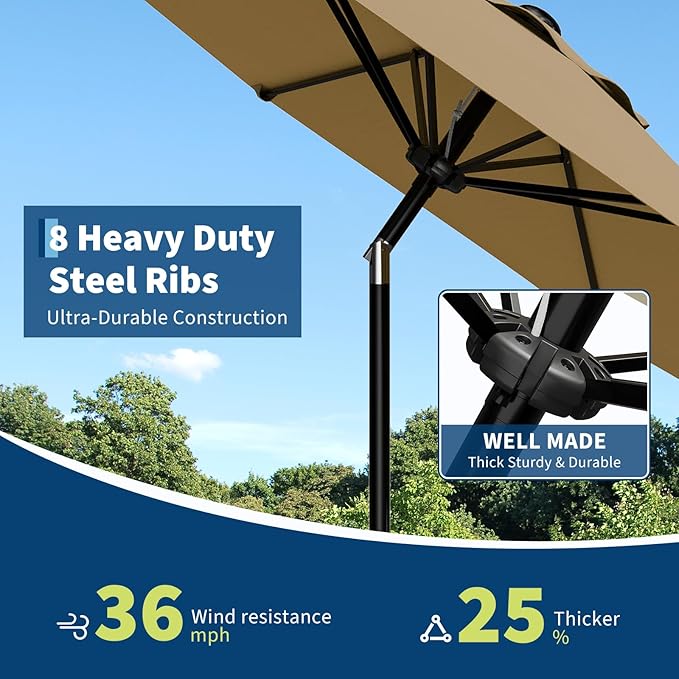 Garvee 10FT Patio Umbrella - Image 6