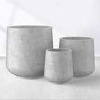 Kante 15.3"+11.6"+8.2" Dia Round Concrete Planter, Large Outdoor Indoor Planter by Kante