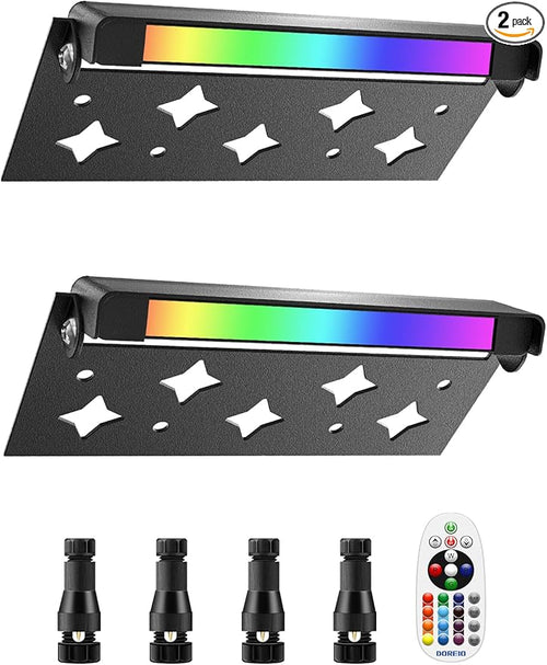 5W RGB Retaining Wall Lights 7 inch LED Hardscape Lighting Color Changing Low by DOREIO