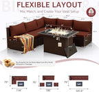 NICESOUL 6 Piece L-Shaped Modern Outdoor Furniture Set - Image 4