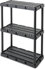 Gracious Living 3 Shelf Knect-A-Shelf Solid Light Duty Storage Unit 12 x 24 x by GraciousLiving