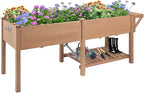 Raised Garden Bed with Legs Outdoor, Elevated Garden Box, Storage Shelf - Image 8