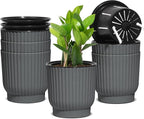 T4U 4.5 Inch Plant Pots Self Watering, 6 Pack African Violet Pots, Small Plant by T4U