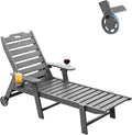 Carauci Lounge Chair Outdoor, HDPE Chaise Lounge by Carauci