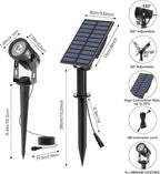 T-SUNUS Christmas Solar Landscape Spotlights Warm White 3000K Metal Lights - Image 3