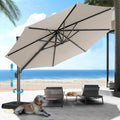 HOTEEL10x10ft Patio Umbrella Cantilever Umbrellas by HOTEEL