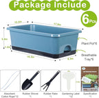 Window Box Planter 6 Pcs, 17 Inches Rectangle Flower Pots - Image 7