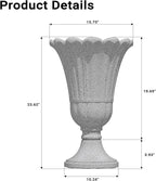 23" Tall Planters for Outdoor Plants Set of 2, Planter - Image 2
