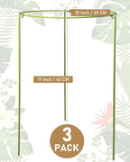 3-Pack Heavy Duty Plant Support Stakes, Metal Plant Ring Cages - Image 4