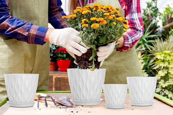 4/4.5/5/5.5/6/6.5/7 Inch Plant Pots, 7 Pack Flower Pots - Image 6