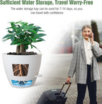 12inch 2Pack Large Self Watering Planters, Plastic Plant Pots - Image 5