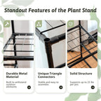 Metal Plant Stand Outdoor 62.2" Tall Plant Shelf - Image 2