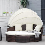 Outsunny 4-Piece Round Convertible Daybed - Image 2