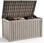 DRATO 200 Gallon Deck Box, Waterproof Resin Large Outdoor Storgae Box by DRATOprovidesawarmandcozy
