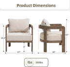 Outdoor Furniture Set, Metal Modern Outside Furniture - Image 2