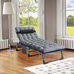 ABORON 2PK Heavy Duty Tanning Chair, 5-Gear Outdoor Folding Chaise Lounge Chair - Image 4