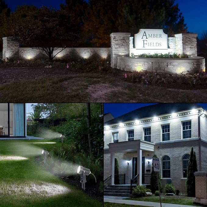 T-SUNUS Christmas Solar Spot Lights Outdoor White 6000K IP65 Waterproof 2-in-1 - Image 9
