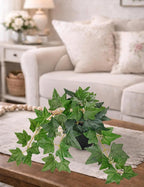 17.7" Artificial Plants Indoor Home Decor, Fake Potted Silk Plants - Image 5