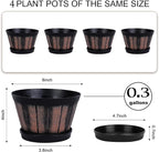 Quarut 6 inch Brown Barrel Planters - Image 2