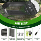 A ANLEOLIFE 6X2X1.5 ft Galvanized Raised Garden Beds Outdoor, Oval Round Metal - Image 7