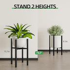 Adjustable Metal Plant Stand Indoor, Mid Century Modern Outdoor Planter Holder - Image 6