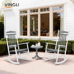 VINGLI Wooden Rocking Chair, Outdoor Chair - Image 2