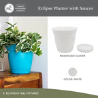 The HC Companies 6 Inch Eclipse Round Planter Pots - Image 2