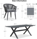 PURPLE LEAF 12 Pieces Outdoor Dining Set - Image 7