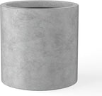 Kante 12.6" Dia Round Concrete Planter, Modern Style Large Cylindrical Plant Pot by Kante