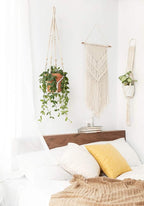 Mkono Macrame Plant Hanger Indoor Hanging Planter Basket - Image 4