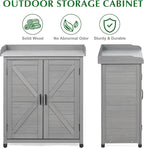 Outdoor Storage Cabinet & Potting Bench Table - Image 4