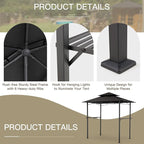 AECOJOY 8' x 5' Outdoor Grill Gazebo, BBQ Canopy - Image 6