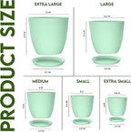 Utopia Home - Plant Pots Indoor - 7/6.6/6/5.3/4.8 Inches Home Decor Flower Pots - Image 5
