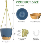 ZMTECH Hanging Planter 8 Inch, 2 Pack Hanging Baskets - Image 2
