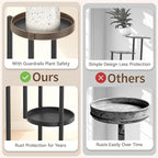 LASZOLA Black 7 Tier Plant Stand Indoor Heavy Duty Metal Planter Flower Holder - Image 5