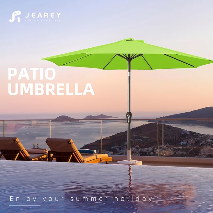 JEAREY 9FT Outdoor Patio Umbrella Outdoor Table Umbrella - Image 7
