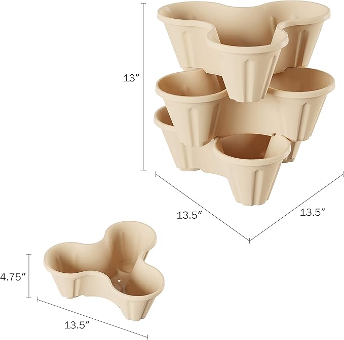 Set of 3 Stacking Planter Tower - Image 2