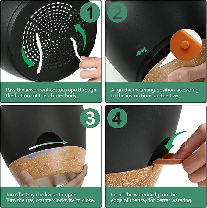 Indoor Pots For Plant Self Watering Plant Pots For Lazy People, - Image 3