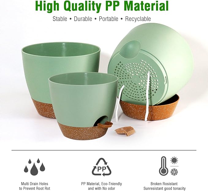 10/9/8 inch Self Watering Pots - Image 6