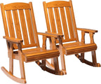 VINGLI Outdoor Rocking Chair Set of 2, Heavy Duty 600 LBS Wooden Rocking Chair by VINGLI