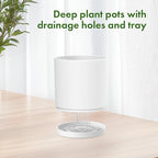 10/8/6 inch Deep Flower Pots, 3 Pack Cylinder Tall Plant Pots - Image 4