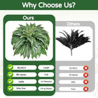 2 Pack Large 88 Leaves Artificial Ferns - Image 3