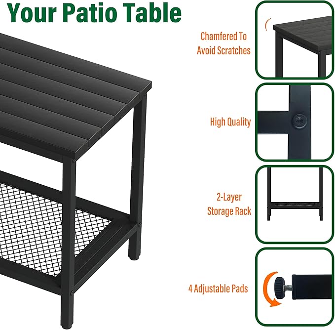 Rectangular Outdoor Side Table - Image 6