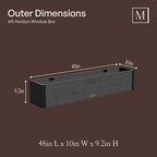 Mayne Vista 4ft Modern Window Box Planter - Image 2