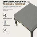 HOMREST Metal Outdoor Ottoman, 2-Piece Aluminum Footstool w/Removable Cushion - Image 3