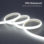 AC 110V COB LED Strip Lights Outdoor Waterproof 65.6ft, 6000K Cool White Super - Image 2