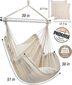 Miztli Hammock Chair with Hanging Chair Cover – 2 Cushions, Steel Spreader Bar - Image 5