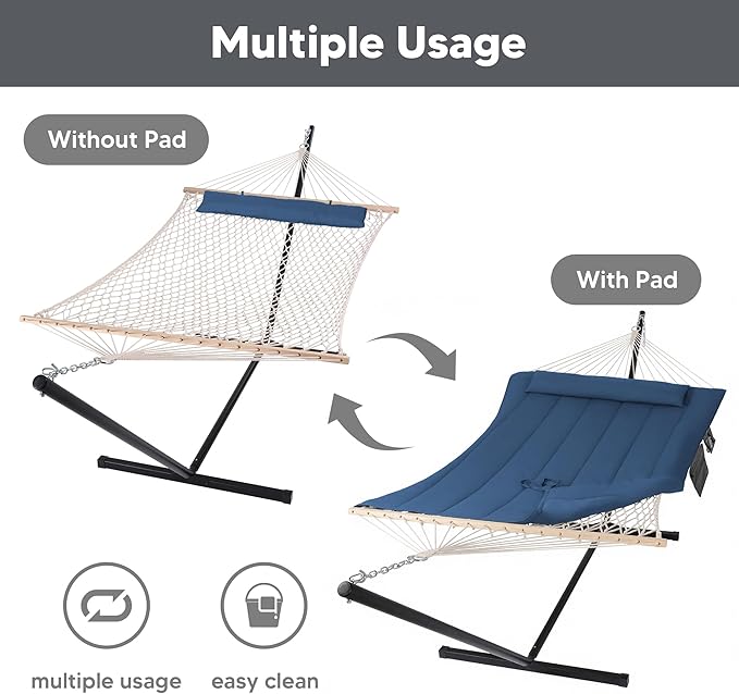 SUNCREAT Double Portable Rope Hammock - Image 3